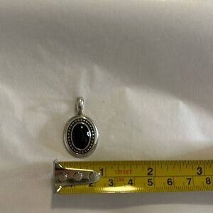 James Avery Rare Retired Onyx Pendant Oval 925